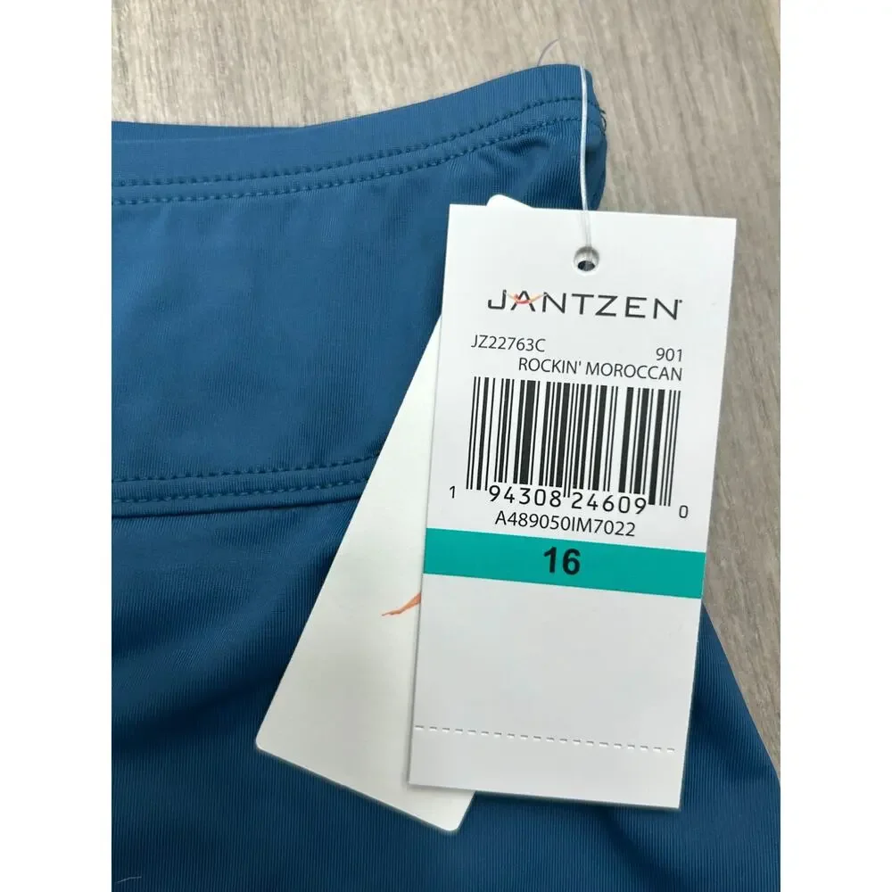 NWT Jantzen Womens Rockin Moroccan Stretch Side Slit Classic Mini Skirt‎ Size 16